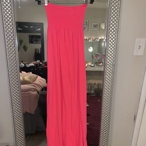 Pink flowy maxi dress